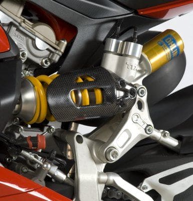 R&G Carbon Fibre Shock Absorber Cover Ducati 1299 Panigale 2015 - 2017-SC0001CG-1