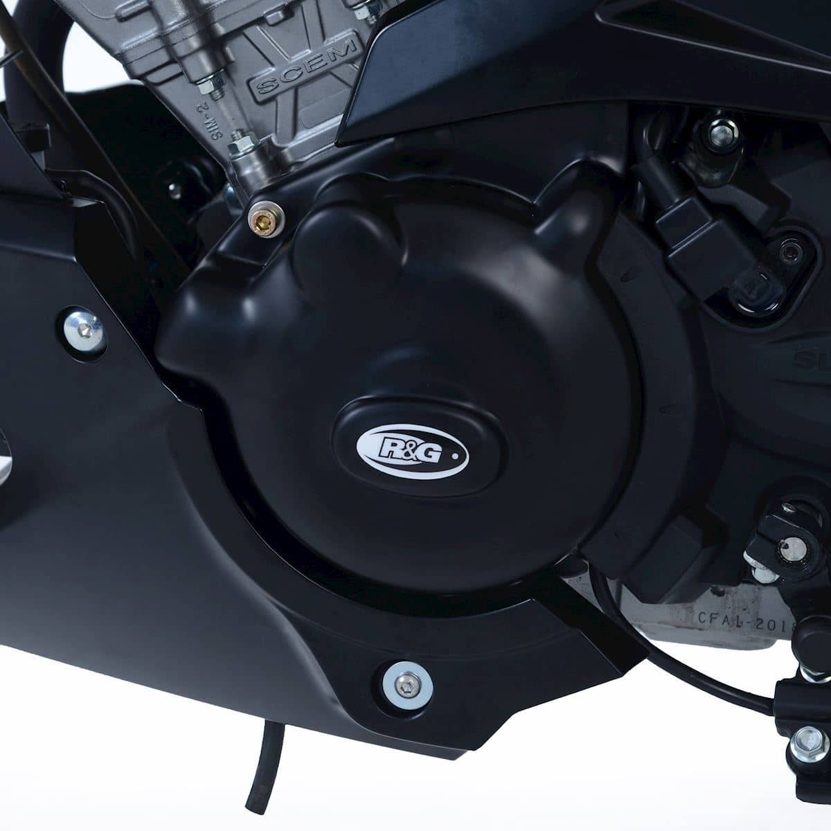 R&G Engine Case Covers Black (LHS) Suzuki GSX-S125 2017 - 2020-ECC0249BK-1