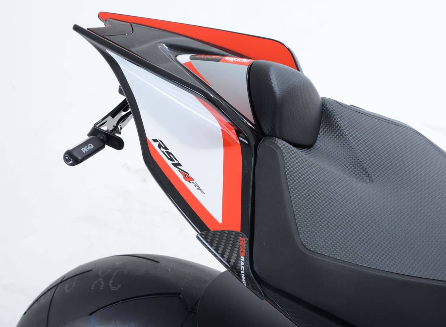 R&G Carbon Fibre Tail Sliders (Gloss finish) Aprilia RSV4 Factory 2009 – 2014