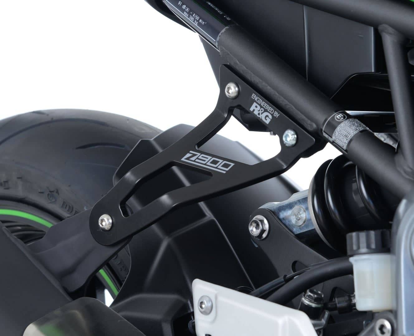 R&G Exhaust Hanger & LHS Blanking plate Kit Black Kawasaki Z900 2017 – 2021