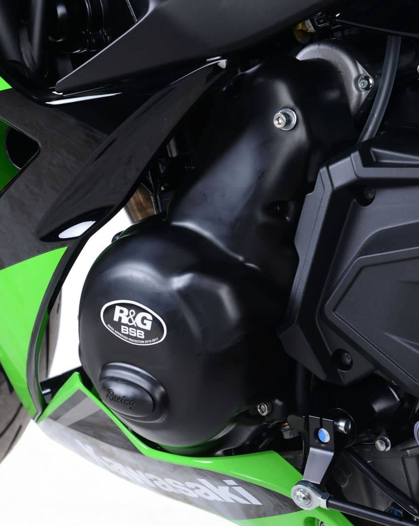 R&G Engine Case Covers Black (LHS-RACE SERIES) Kawasaki Z650 2017 - 2022-ECC0225R-1