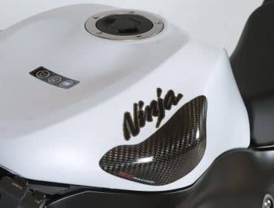 R&G Carbon Fibre Tank Sliders (Ninja Decal) Kawasaki ZX6-R 2009 – 2020
