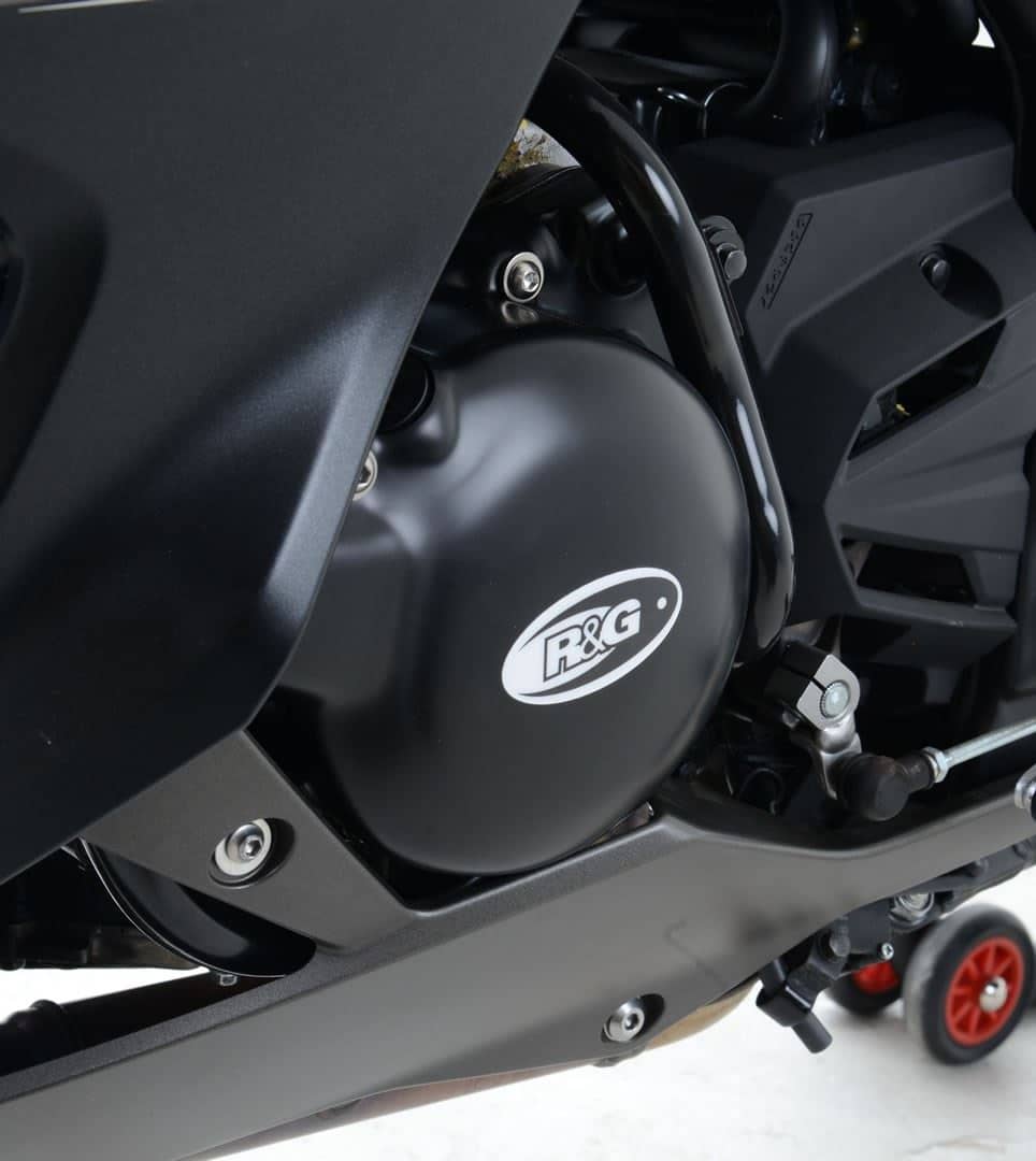 R&G Engine Case Cover Kit (2pc) (RHS + LHS) KTM 690 Duke IIII 2012 to 2014-KEC0049BK