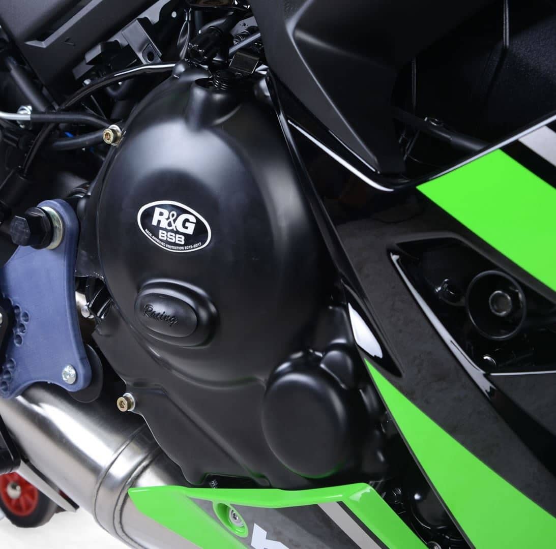 R&G Engine Case Covers Black (RHS-RACE SERIES) Kawasaki Z650 2017 – 2020