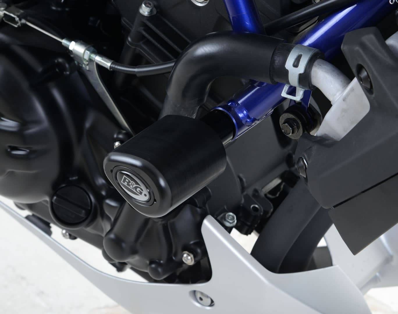 R&G Crash Protectors White - Aero Style Yamaha MT-25 2015 - 2020-CP0406WH-1