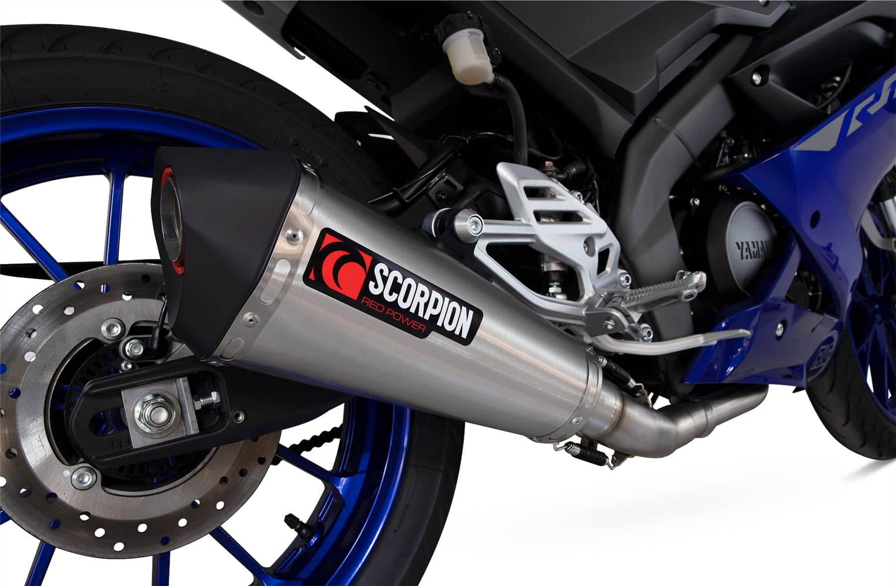 Scorpion Brushed Stainless Serket Full Exhaust System Yamaha YZF-R125 2021-22-RYA115SYSSEO