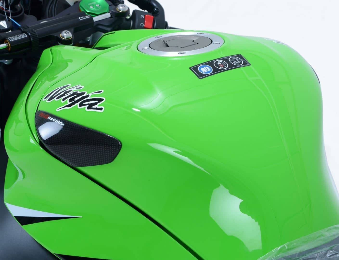 R&G Carbon Fibre Tank Sliders (Gloss finish) Kawasaki ZX10-R 2011 – 2020