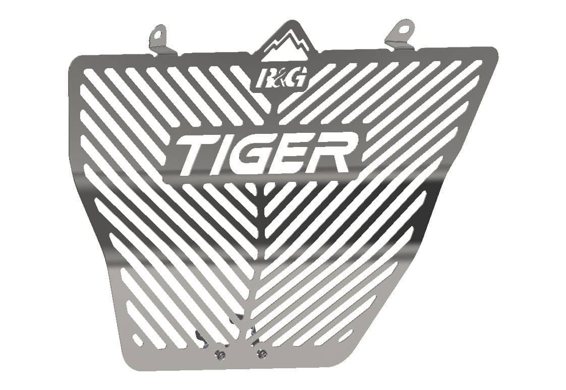 R&G Downpipe Grilles Silver Triumph Tiger 850 Sport 2021