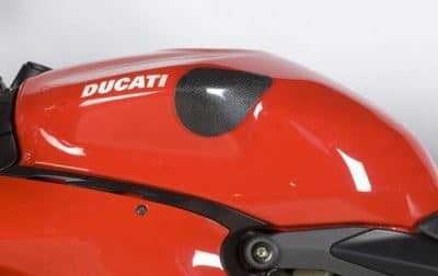 R&G Carbon Fibre Tank Sliders (Gloss finish) Ducati Panigale V2 2020 - 2023-TS0009CG-4