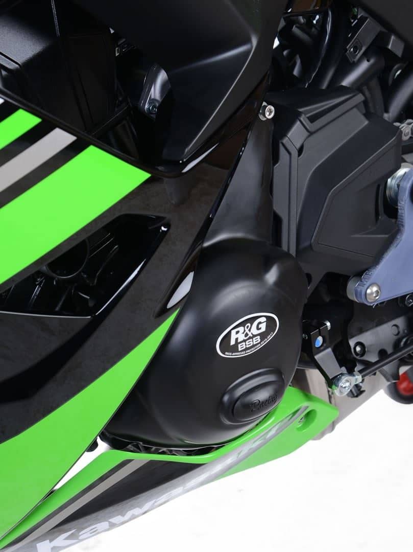 R&G Engine Case Covers Black (LHS-RACE SERIES) Kawasaki Z650 2017 – 2020