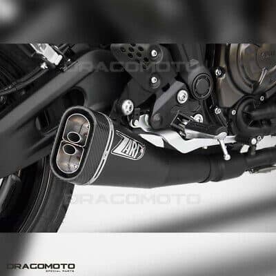 Zard Exhaust 2-1 Stainless Full System Black Coated Yamaha XSR700 2016-2020