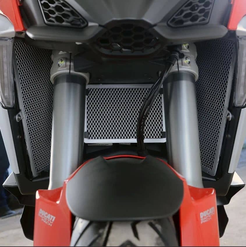 R&G Radiator Guard & Oil Cooler Guard Titanium Ducati Multistrada V4 2021 – 2023
