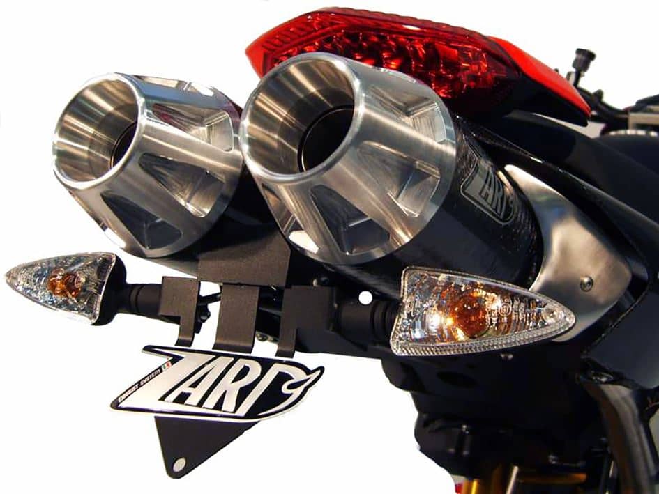 Zard Exhaust Top Gun Carbon Fibre Slip-On Ducati Hypermotard 1100 2010-2012-ZDU110S10CAR
