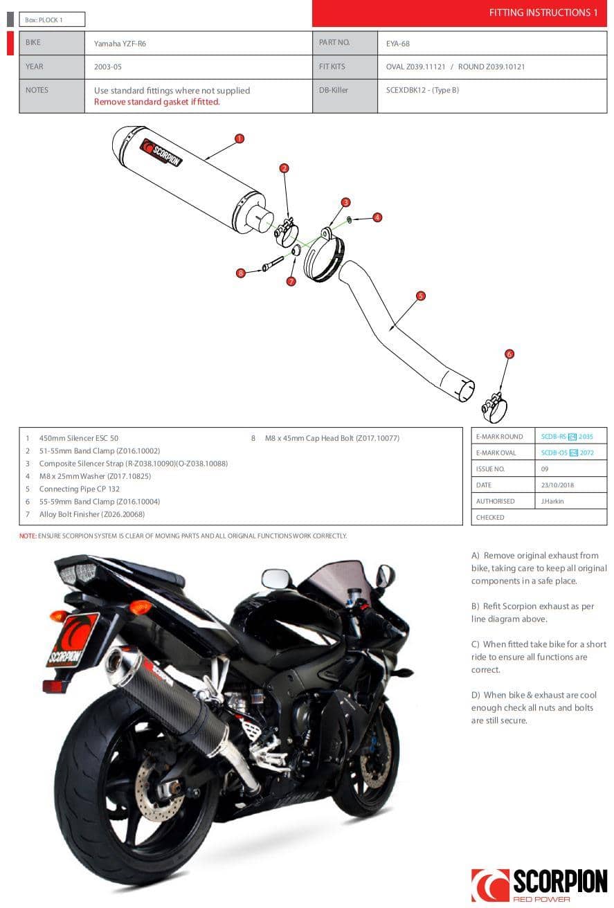 2005 yamaha r6 exhaust