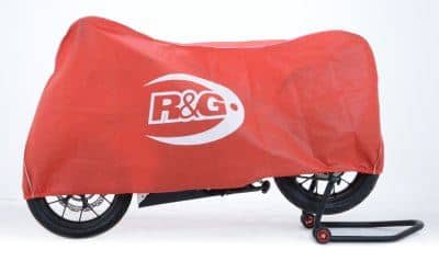 R&G Dust Cover Superbike-Street Red (White Logo) Husqvarna FS 450 2015 - 2018-DC00REWH-FL177