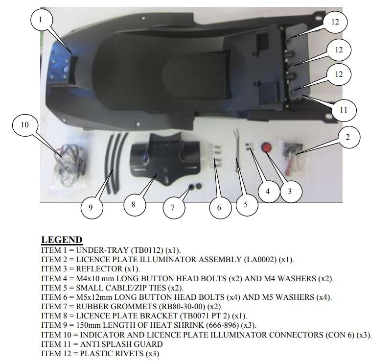 Gsx650f tail online tidy