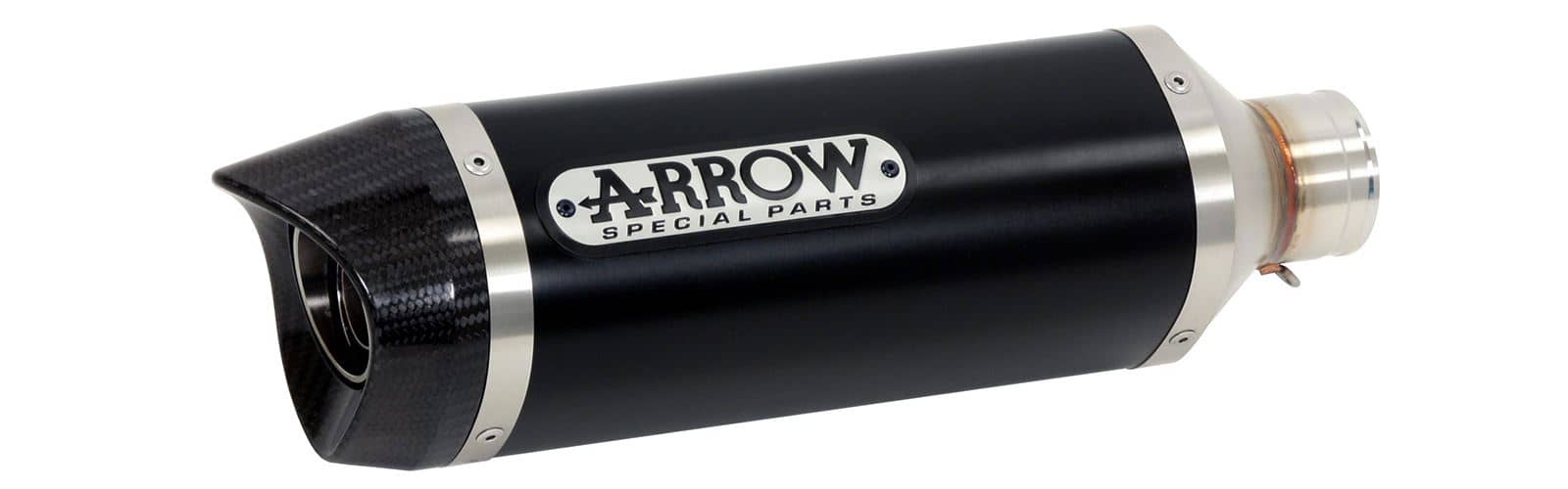 Arrow Exhaust Thunder Aluminium Dark Carbon Cap + Catalyst Honda CB 125 R 21-22