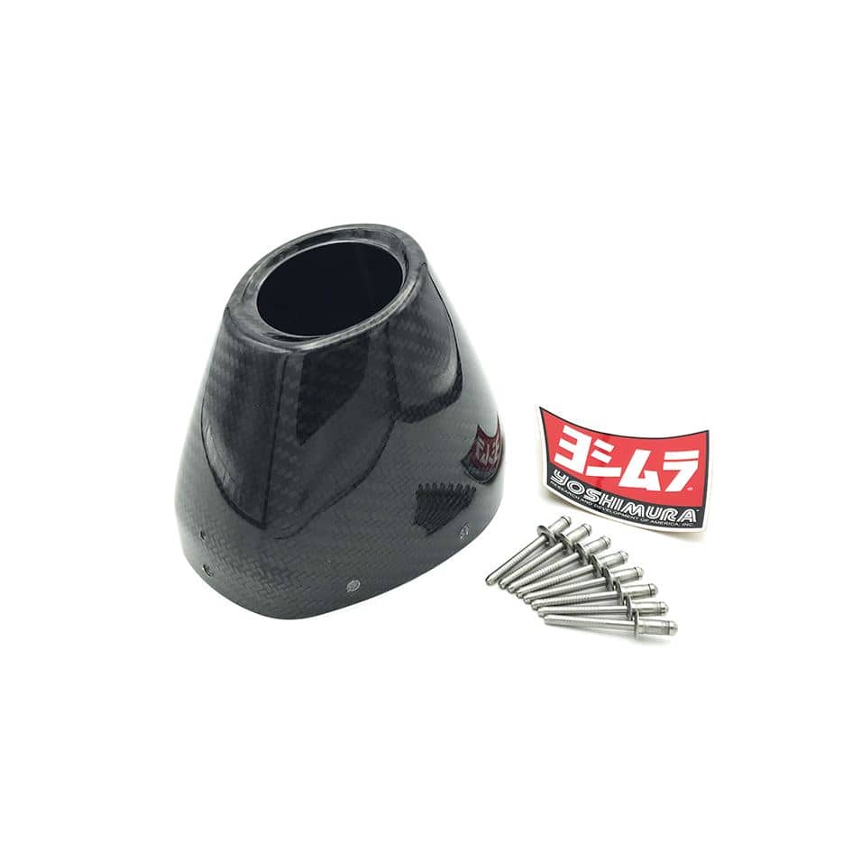 Yoshimura Exhaust Carbon End Caps For RS-4 Silencers Honda