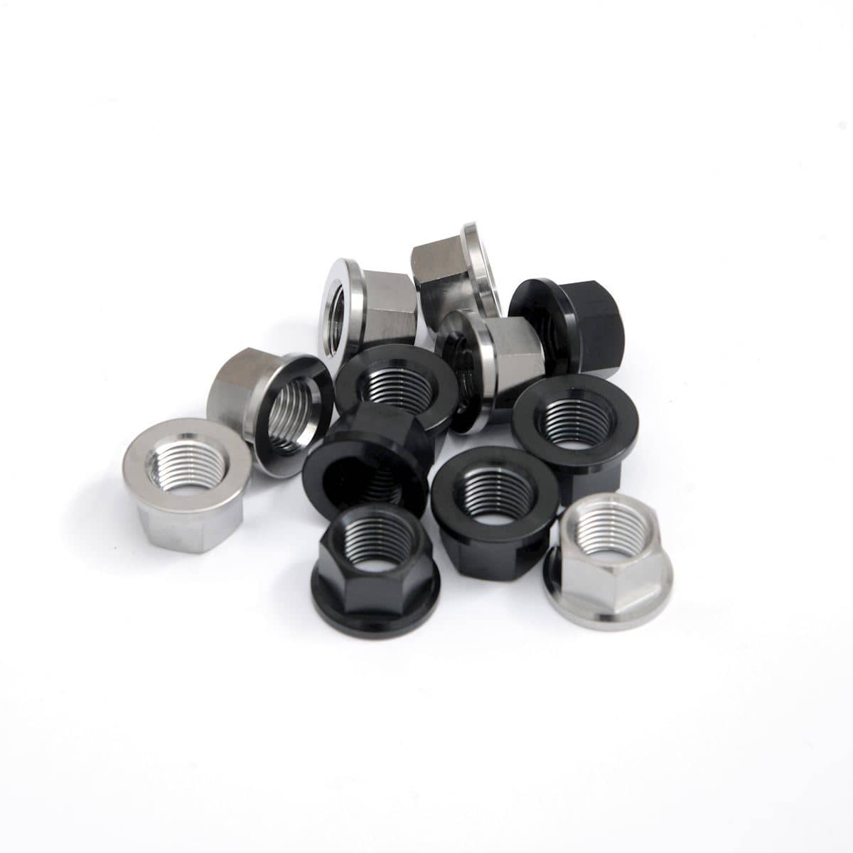 R&G Sprocket Nuts Titanium Black PVD M12X1.50 (6-piece set) Universal-RGN05BK-6