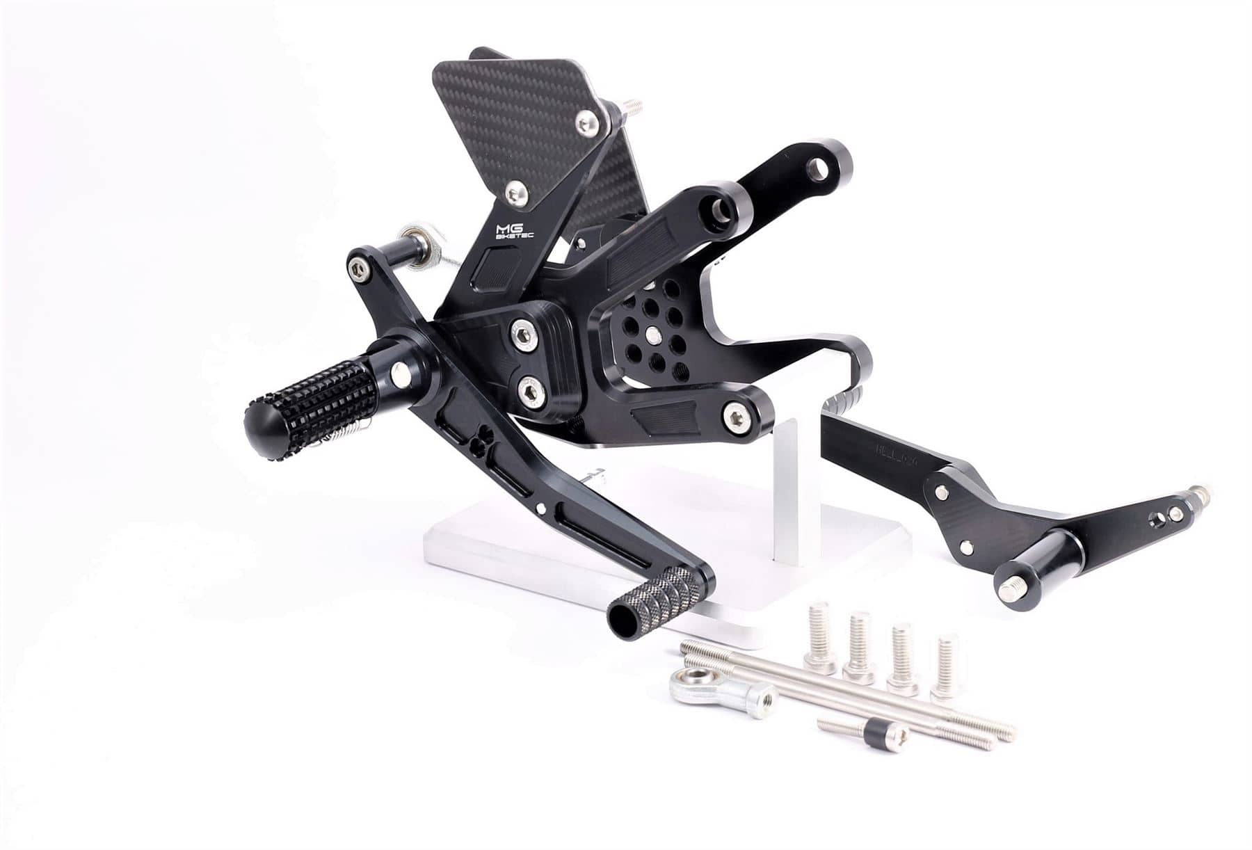 MG Biketec Rearset Kit Black Folding Footpegs HONDA CBR1000RR Fireblade 2020 -23-2501-257020