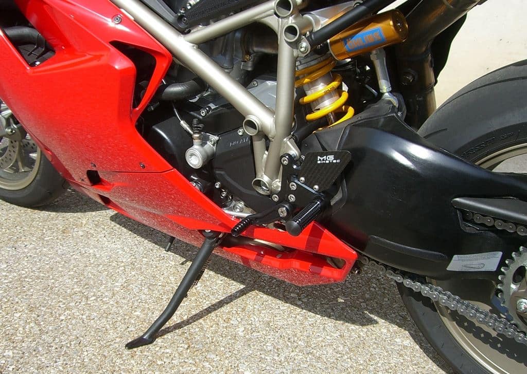 MG Biketec Rearset Kit Black Fixed Footpegs DUCATI 1098 S 2007 - 2008-2500-156508-FL1