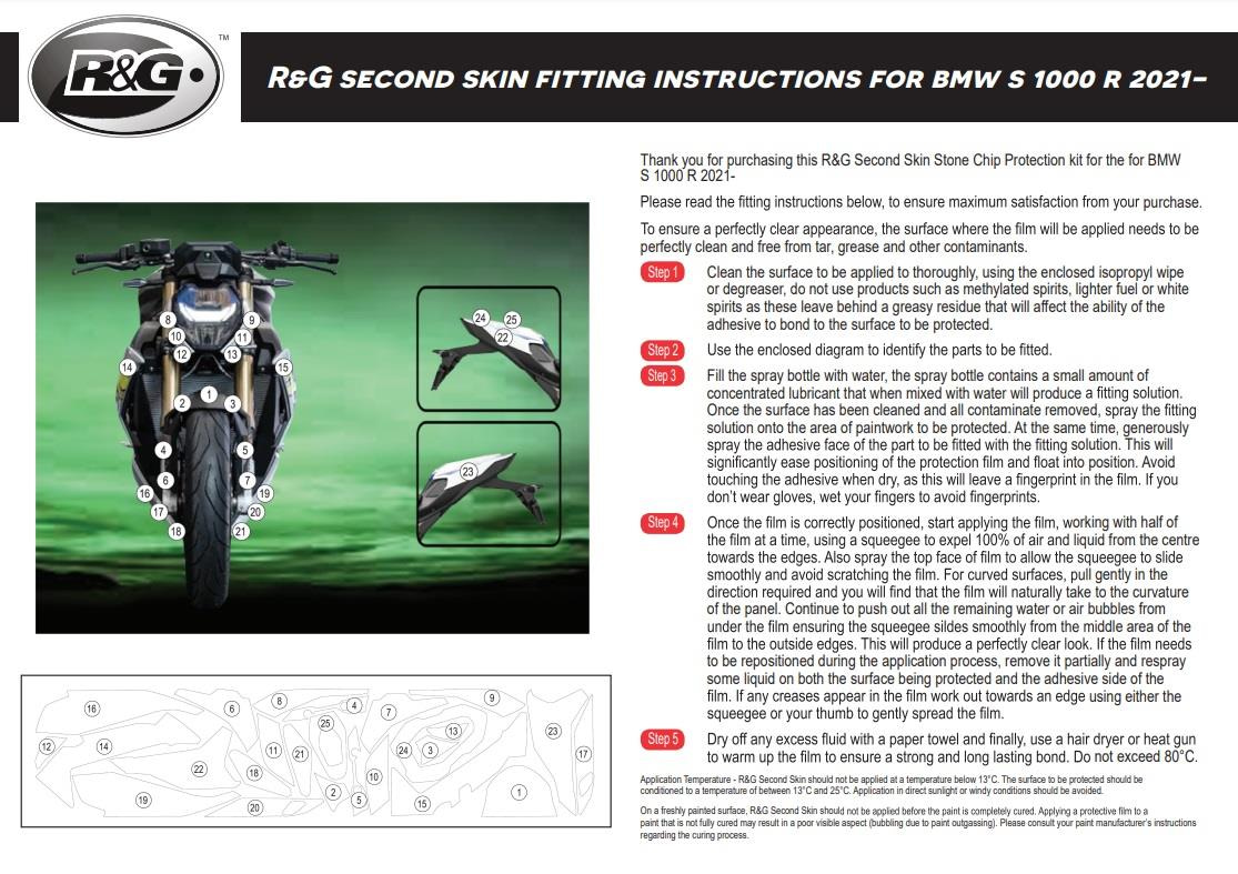 R&G Second Skins Clear BMW S1000R 2021 - 2023-SCPBMW014