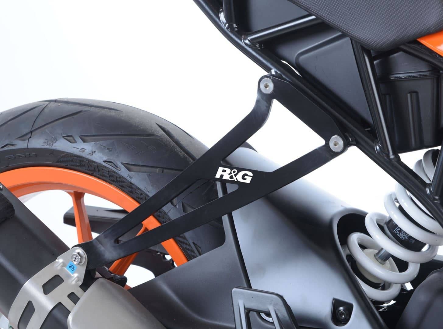 R&G Exhaust Hanger & Blanking Plate Kit Black KTM RC 125 2016 – 2021