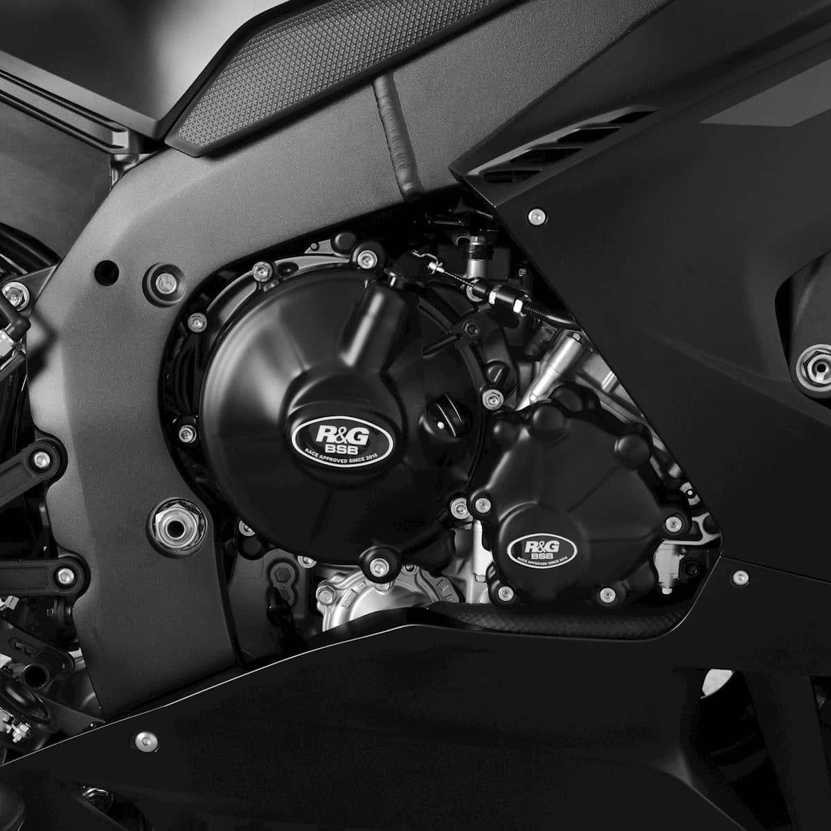 R&G Engine Case Covers Black Race Kit-3 piece Honda CBR1000RR-R Fireblade 20-23