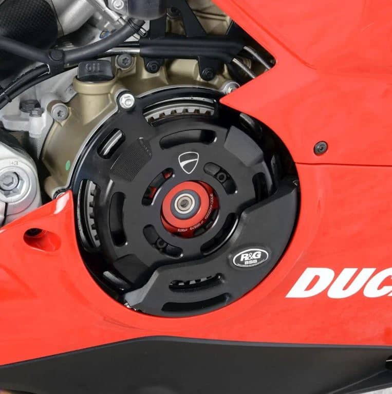 R&G Engine Case Sliders Black (RHS Dry Clutch) Ducati Panigale V4 2020 - 2023-ECS0149BK