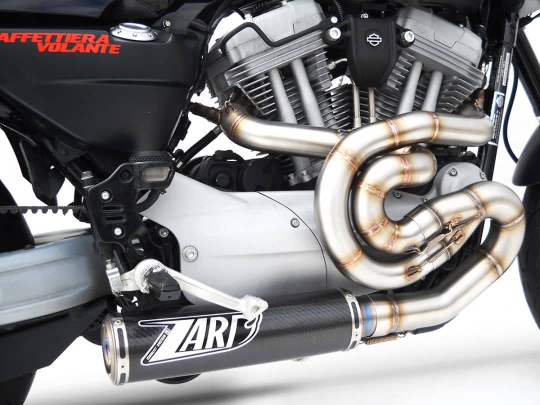 Zard Exhaust Steel Header& Carbon Exhaust Full Sys Harley-Davidson XR1200X 10-12-ZHD513S00CSR