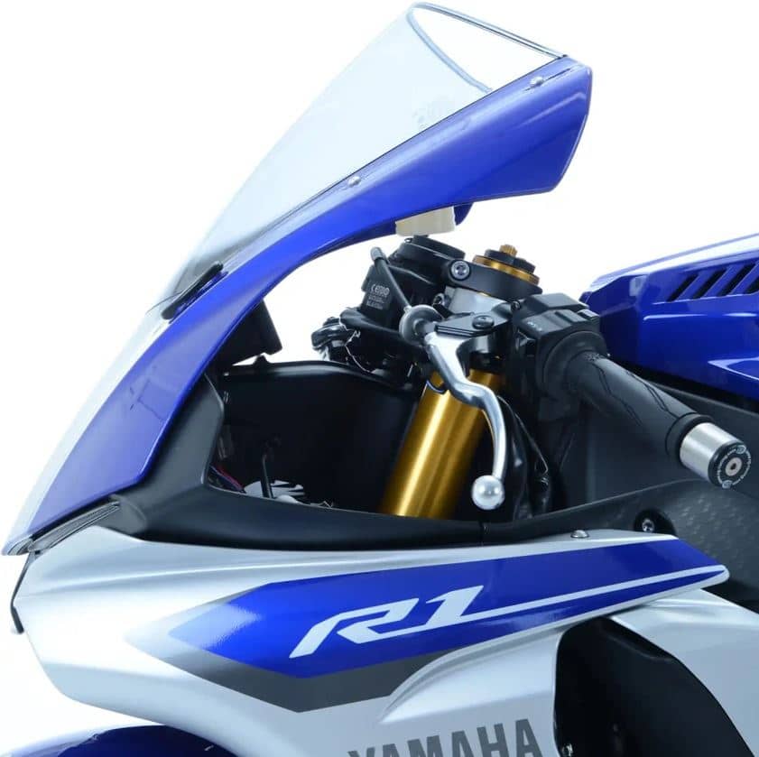 R&G Mirror Blanking Plates Black Yamaha YZF-R1 2015 – 2019
