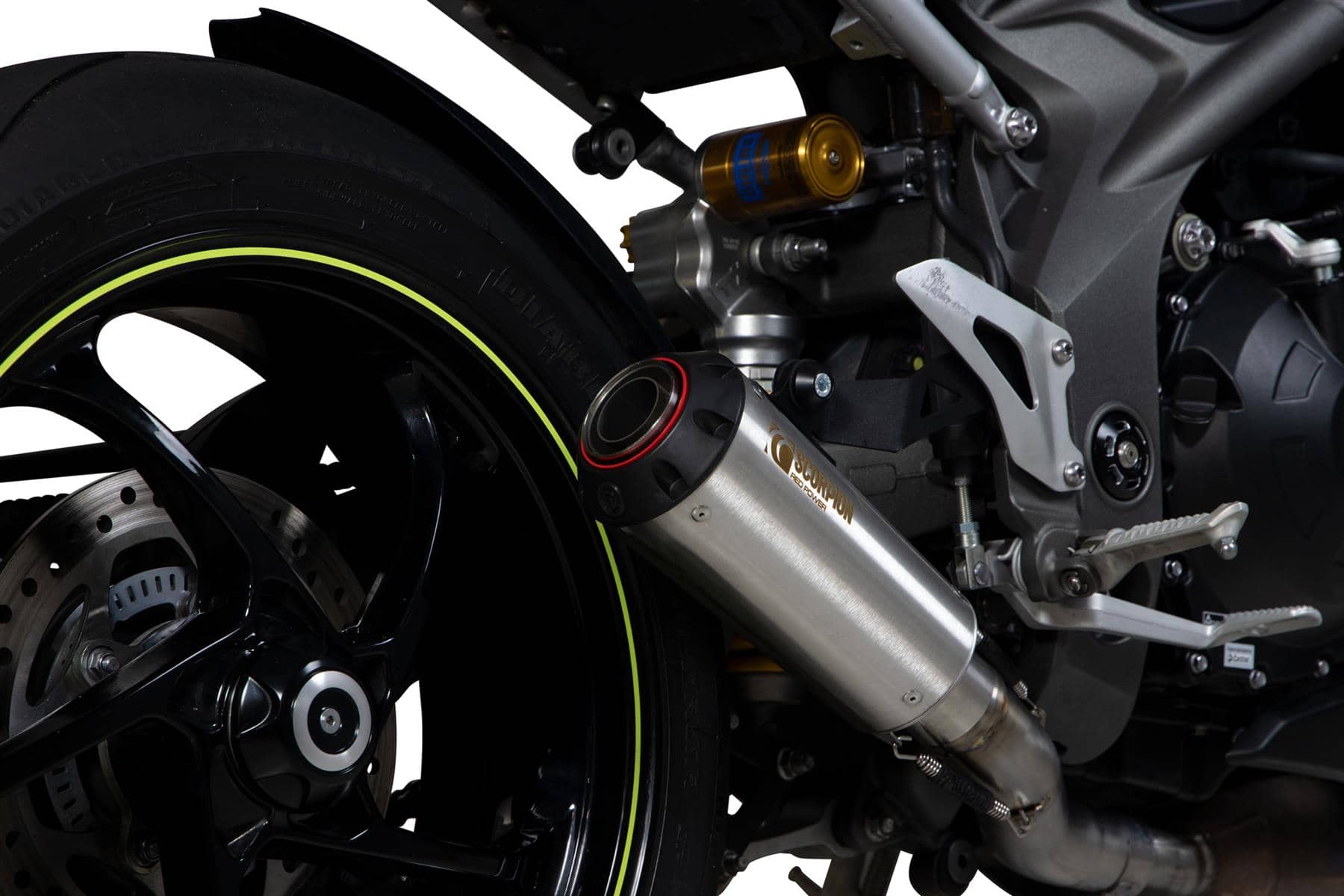 Scorpion Exhaust Red Power Slipon Stainless Triumph Speed Triple 1050 S RS 18-20-PTR88SESEO