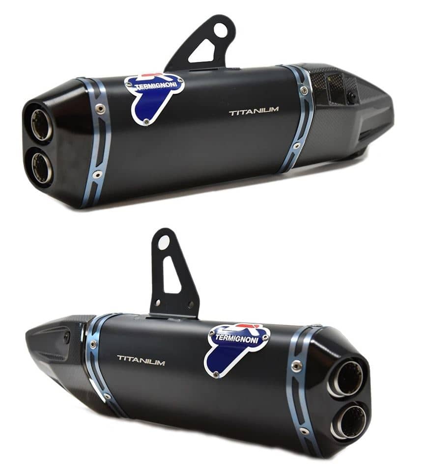 Termignoni D184 Black Titanium Decat Exhausts Ducati Panigale V4 -R -S 2018-2022-D18409400INA