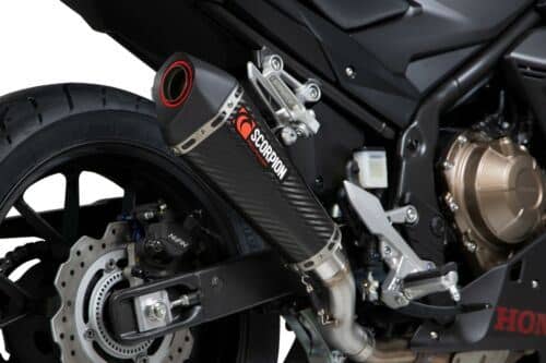 Scorpion Exhaust Serket Parallel Slip-on Carbon Fibre Honda CBR500R 2019-2022-RHA186CEO