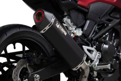 Scorpion Exhaust Serket Slip-on Black Ceramic Honda CB300R 2017-2022-RHA185BCER