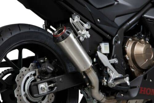 Scorpion Exhaust Red Power Slip-on Brushed Stainless Honda CBR500R 2019-2022-PHA186SEO