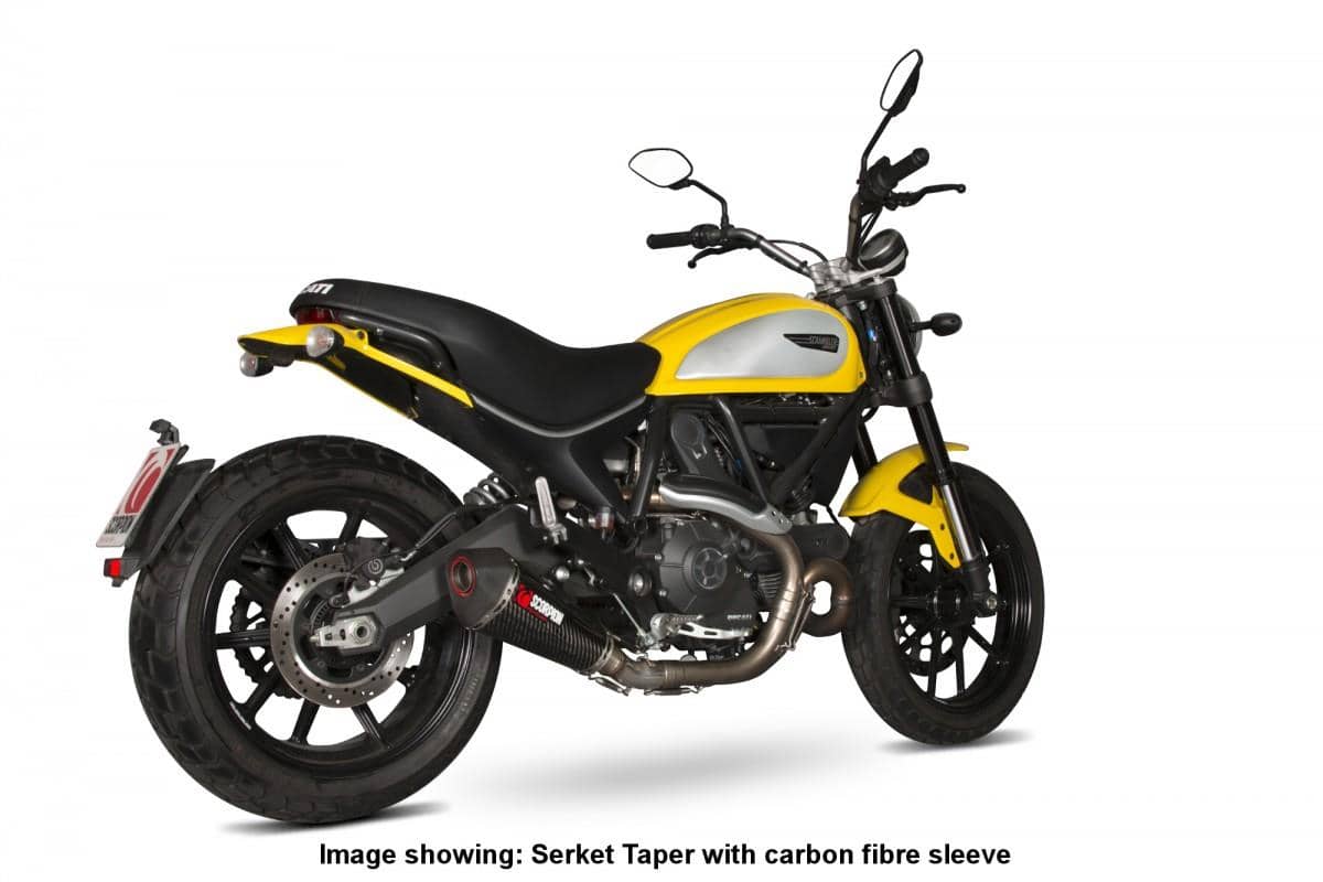 Scorpion Exhaust Serket Taper Slip-on Titanium Ducati Scrambler 2015-2022-RDI62TEO