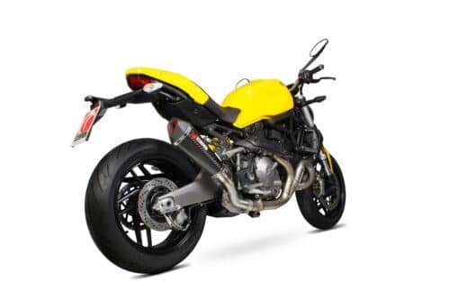 Scorpion Exhaust Serket Parallel Slip-on Carbon Fibre Ducati Monster 821 2017-20-RDI66CEO