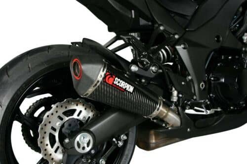 Scorpion Exhaust Serket Taper Slip-on Pair Carbon Fibre Kawasaki Z1000 2010-2013-RKA107CEO