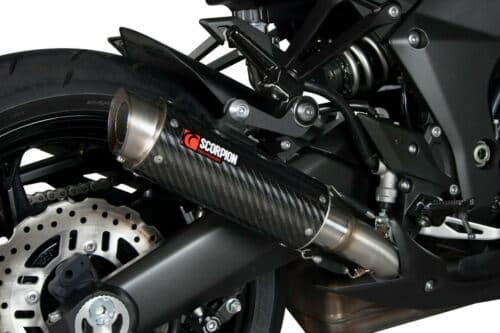 Scorpion Exhaust RP1-GP Slip-on Pair Carbon Fibre Kawasaki Z1000 2010-2013-KA1009CEM