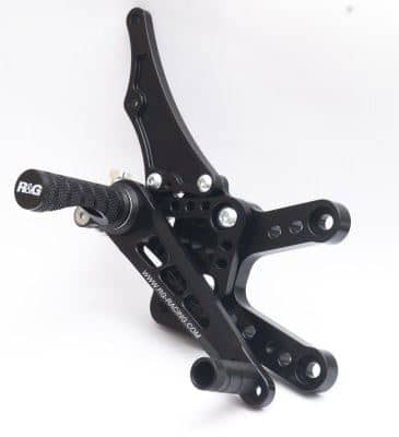 R&G Adjustable Rearsets (Road-Race) for Yamaha YZF-R1 2009 to 2014-RSET08BK