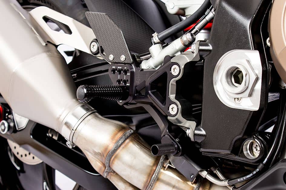 Gilles FX Racing Rearset Kit Black Reverse Shift Possible BMW S1000RR 2019-2021-FXR-BM05-B