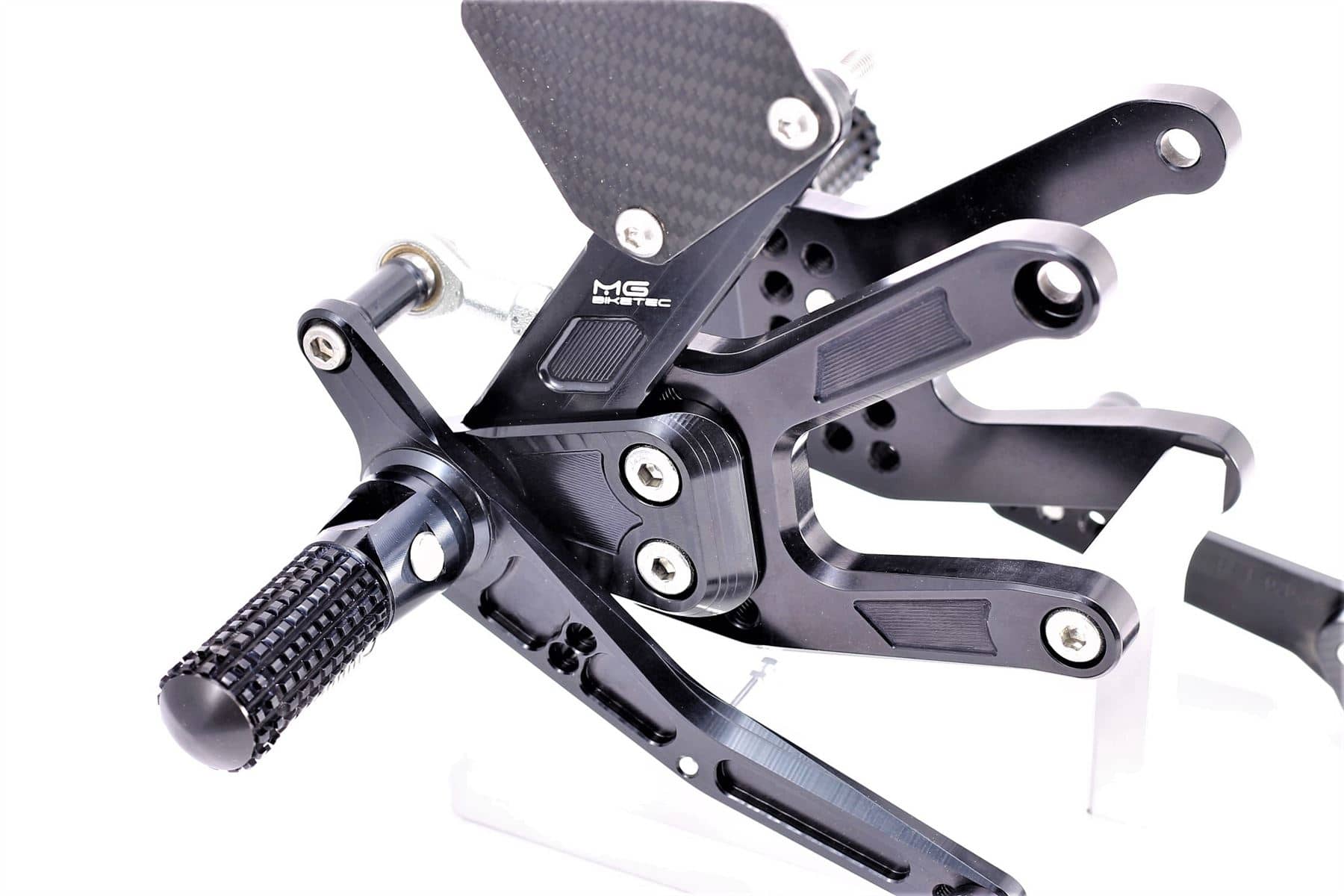 MG Biketec Rearset Kit Black Folding Footpegs HONDA CBR1000RR Fireblade ...