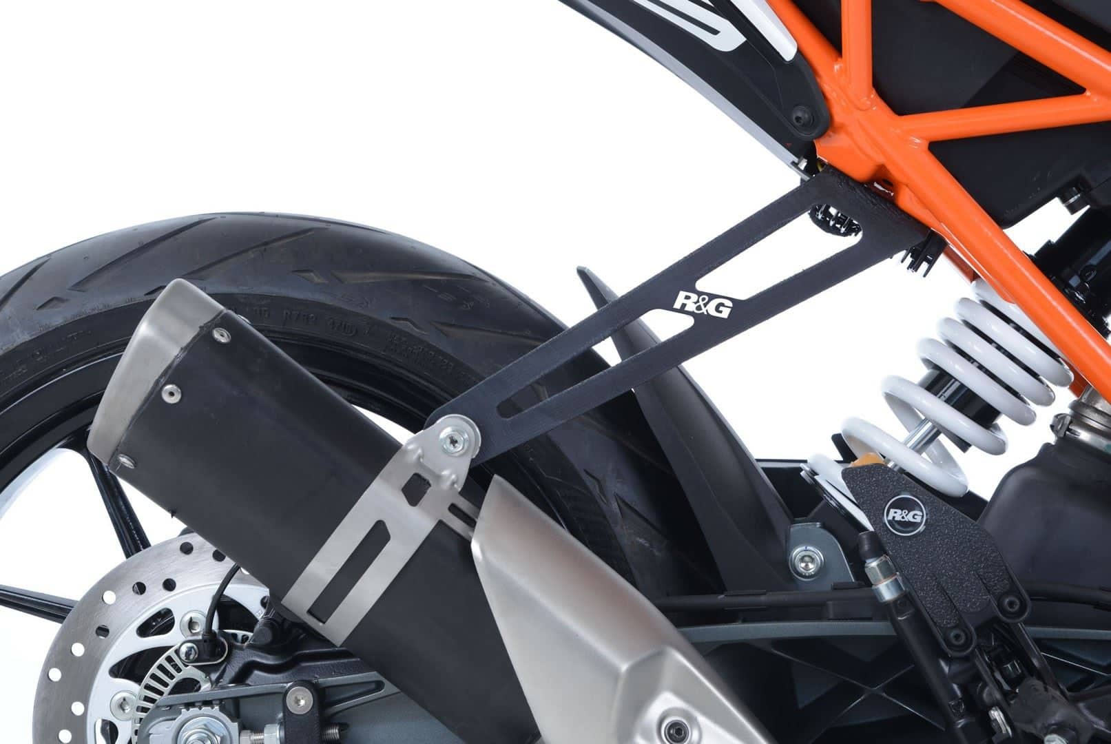 R&G Exhaust Hanger & Blanking Plate Kit Black KTM 125 Duke 2017 – 2023
