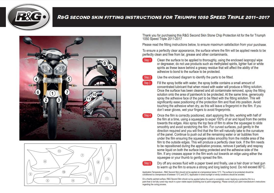 R&G Second Skins Clear Triumph Speed Triple 2011 - 2015-SCPTRI001