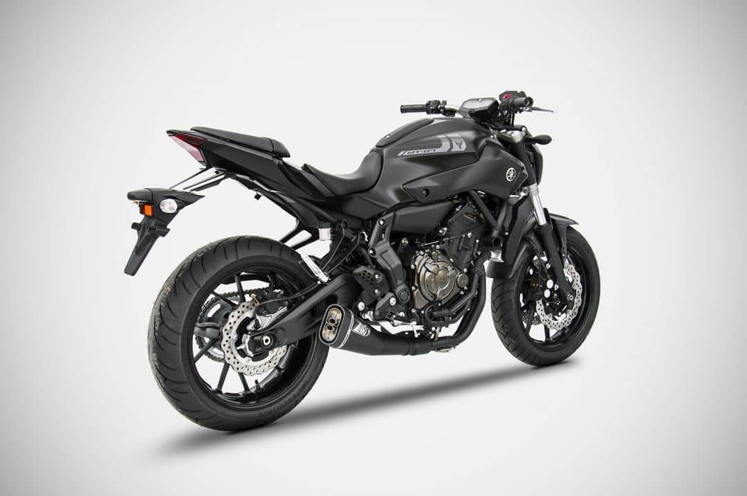 Zard Exhaust 2-1 Stainless Steel Full System Black Coated Yamaha MT-07 2014-2020